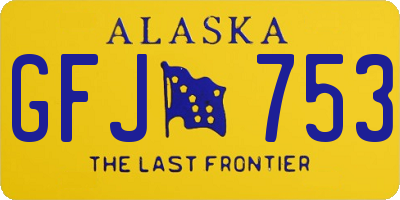 AK license plate GFJ753