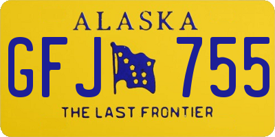 AK license plate GFJ755
