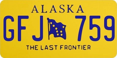 AK license plate GFJ759