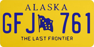 AK license plate GFJ761