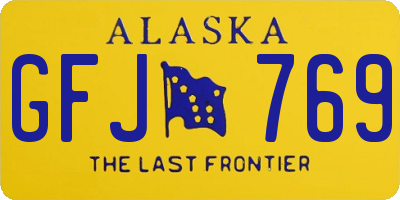AK license plate GFJ769