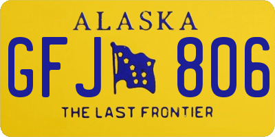 AK license plate GFJ806