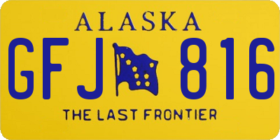 AK license plate GFJ816