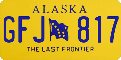AK license plate GFJ817