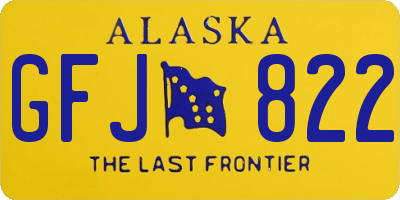 AK license plate GFJ822
