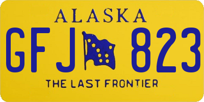 AK license plate GFJ823