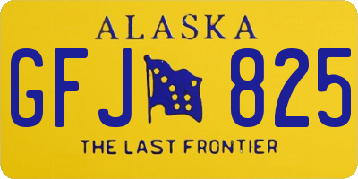 AK license plate GFJ825