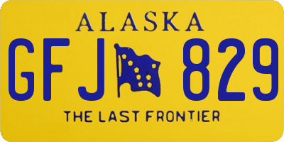 AK license plate GFJ829
