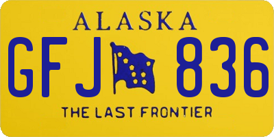 AK license plate GFJ836
