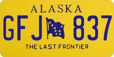 AK license plate GFJ837