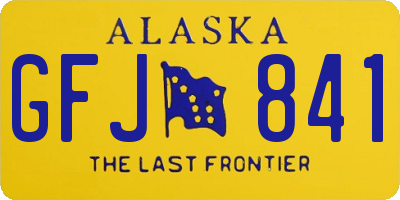 AK license plate GFJ841