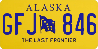 AK license plate GFJ846