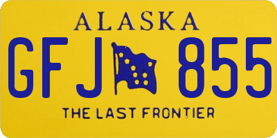 AK license plate GFJ855