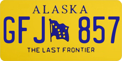 AK license plate GFJ857