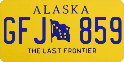 AK license plate GFJ859
