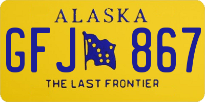 AK license plate GFJ867