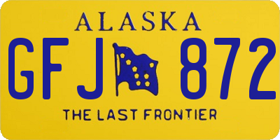 AK license plate GFJ872