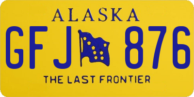 AK license plate GFJ876