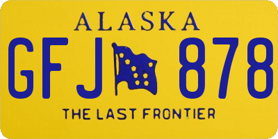 AK license plate GFJ878