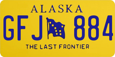 AK license plate GFJ884