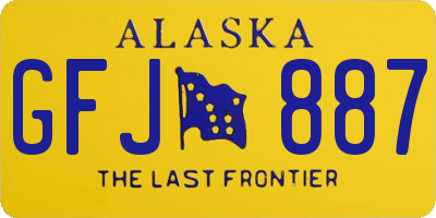 AK license plate GFJ887