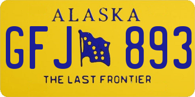 AK license plate GFJ893