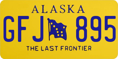 AK license plate GFJ895