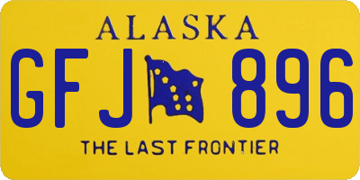 AK license plate GFJ896
