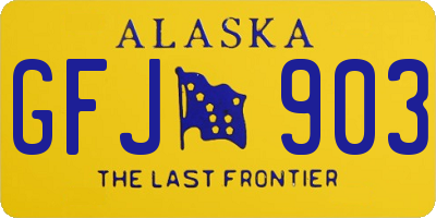 AK license plate GFJ903