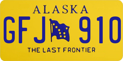 AK license plate GFJ910