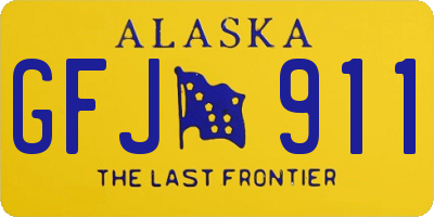 AK license plate GFJ911