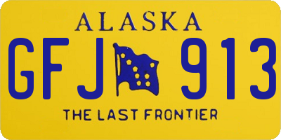 AK license plate GFJ913