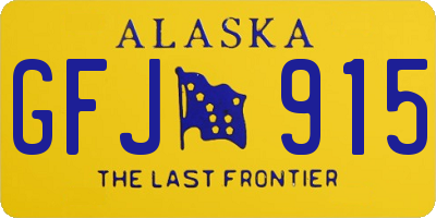 AK license plate GFJ915