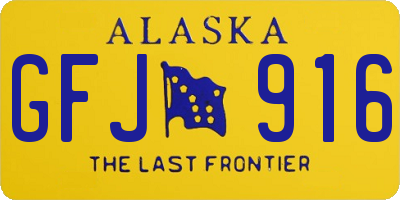 AK license plate GFJ916