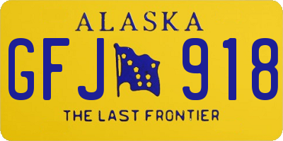 AK license plate GFJ918