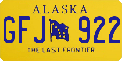 AK license plate GFJ922