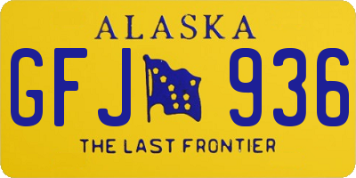 AK license plate GFJ936