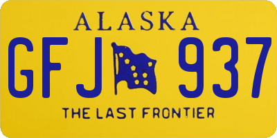 AK license plate GFJ937
