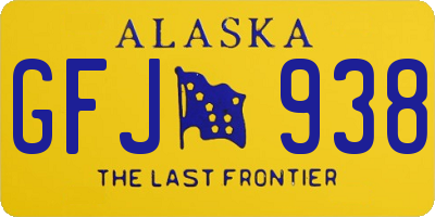 AK license plate GFJ938