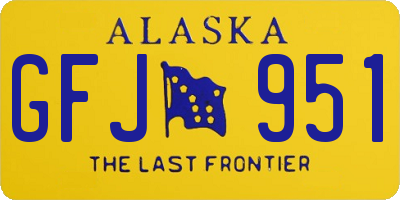 AK license plate GFJ951