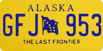 AK license plate GFJ953