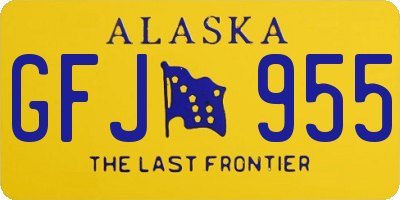 AK license plate GFJ955