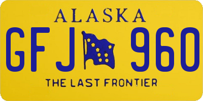 AK license plate GFJ960