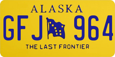 AK license plate GFJ964