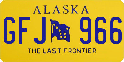 AK license plate GFJ966