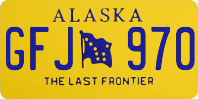 AK license plate GFJ970