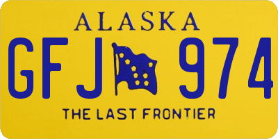 AK license plate GFJ974