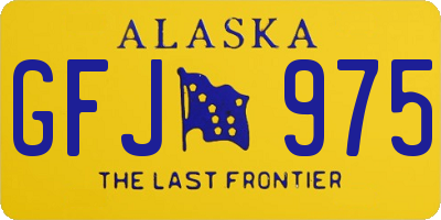 AK license plate GFJ975