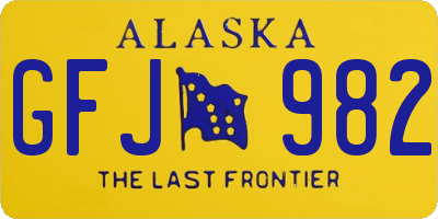 AK license plate GFJ982