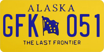 AK license plate GFK051